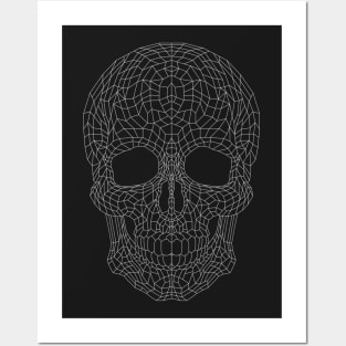 Geometric Skull (Lines) Posters and Art